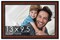 Photo Size Decor Brown Picture Frame - UV Acrylic, Foam Board Backing, Hanging Hardware